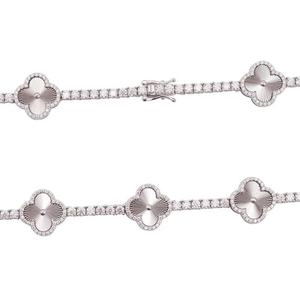 Bijoux fins Hip Hop Bling en argent sterling 925, testé au diamant, VVS, chaîne en moissanite à quatre feuilles pour hommes - Product Image 2