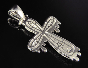 High Quality Custom S925 Sterling <b>Silver</b> Dripping Moissanite Diamond Hip Hop <b>Cross</b> Pendant For <b>Men</b> & Women - Product Image 5