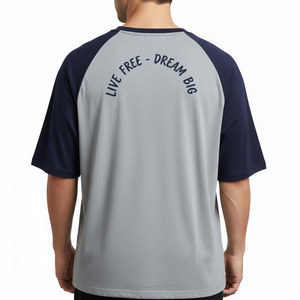 T-shirts de sport pour hommes en jersey 100% coton, manches raglan, vêtements de sport surdimensionnés, t-shirts à impression numérique sur le devant, design vierge, fabricant - Product Image 5