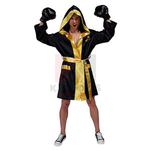 Disfraz de Boxeador para Hombre Adulto, Traje de Campeón Mundial de Peso Pesado con Bata, Pantalones Cortos, Guantes y Collar, Conjunto Completo - Product Image 5