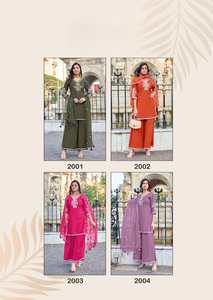Ensemble Salwar Kameez traditionnel pour femmes en viscose crêpe, haut et bas avec broderie à la main, séchage rapide pour mariage/fête/Diwali - Product Image 2