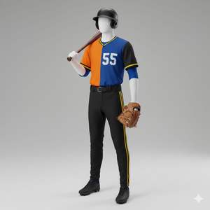 Ensemble d'uniformes de baseball personnalisés respirants et à séchage rapide pour les équipes scolaires, universitaires et de club, avec impression personnalisée du nom, du numéro et du logo de l'équipe - Product Image 2