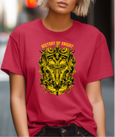 Kaos Wanita Ramah Lingkungan 100% Katun 160-180 GSM dengan Cetak Transfer Panas, Lengan Pendek, Kerah Bulat, Potongan Regular