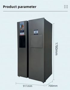 Réfrigérateur domestique multi-portes électrique avec distributeur d'eau, à froid ventilé, sans givre, à technologie Inverter, silencieux, en acier inoxydable, Classe A - Product Image 6