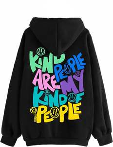 Sweat à capuche pour homme 100% coton, hiver, uni, personnalisable, haute qualité, doublure polaire, technique de gonflage, coupe oversize, à capuche évasée - Product Image 1