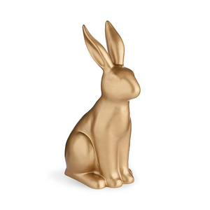 Escultura moderna de conejito de metal con color dorado para regalo de exhibición, suministros festivos para fiestas, decoraciones de mesa, conejito de zanahoria, tendencia - Product Image 3