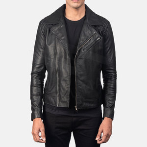 Vestes en cuir d'hiver à design personnalisé pour hommes Nouveau style décontracté avec col montant et tissu en toile de haute qualité - Product Image 2
