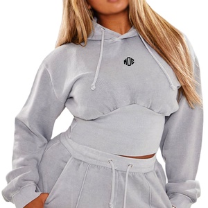 Sweats à capuche oversize pour femmes, 100% coton, tissu tricoté respirant, vêtements de détente streetwear, sweats à capuche avec logo personnalisé pour femmes - Product Image 1