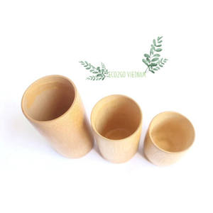 Eco Friendly Biodegradable Bamboo Fiber Coffee Cup/Bamboo Cup With <b>Lid</b> With Custom <b>Design</b> Made in Vietnam - Product Image 1
