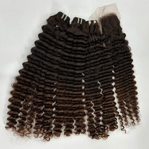 EXTENSIONS DE CHEVEUX HUMAINS VIETNAMIENS 100% ONDULÉS, À DONATEUR UNIQUE CRU ET À FERMETURE - Product Image 4