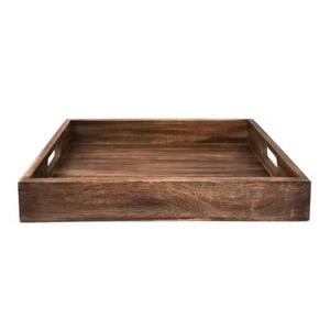 Elegantes bandejas de madera para servir hechas a mano, duraderas y ecológicas para restaurantes, hoteles y uso doméstico Bandejas para servir minimalistas - Product Image 4