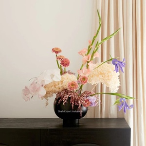 Wholesaler Metal Round Shape Flower <b>Ball</b> <b>Bowl</b> for Home and Wedding Tabletop Decorative Flower <b>Bowl</b> in Grey Color - Product Image 6