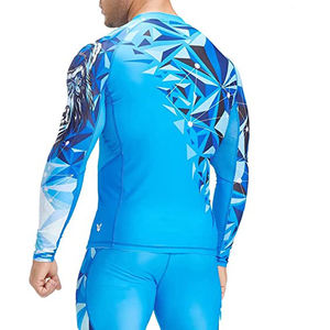 Low Price Unisex Rash Guard Quick Dry Unisex <b>Swim</b> <b>Shirt</b> Printed Custom Long Sleeve Polyester Nylon Heat-Transfer Rash Guard - Product Image 6