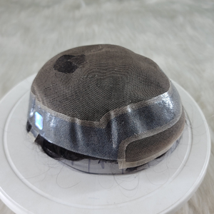 Prótesis Capilar para Hombre, Cabello Humano Remy Indio Natural, Transpirable, con Ondas Naturales en Forma de V, 100% de Densidad - Product Image 5