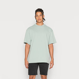 Camiseta de Punto Personalizada de Algodón 100% de Corte Regular de Lujo para Hombre con Hombros Ligeramente Caídos de Alta Calidad - Product Image 2