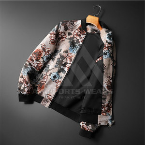 เสื้อแจ็กเก็ตบอมเบอร์สำหรับผู้ชายเสื้อแจ็กเก็ตบอมเบอร์หนาพิมพ์ลายซับลิเมชันสำหรับผู้ชายชุดลำลองอบอุ่นกลางแจ้ง - Product Image 2