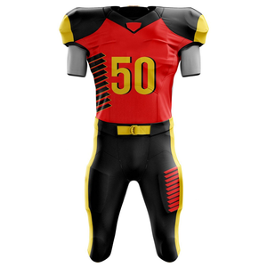 Uniforme de football américain de haute qualité, design personnalisé par sublimation, unisexe, short 100% polyester, respirant et anti-humidité, séchage rapide - Product Image 2