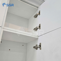 Armoire murale d'angle prête à assembler, unité de cuisine moderne RTA, emballage plat avec un look élégant de style shaker