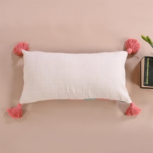 ปลอกหมอนอิงผ้าคอตตอนปักสวยงามขนาด45X45ซม. ตกแต่งอย่างยั่งยืนหรูหรา - Product Image 4