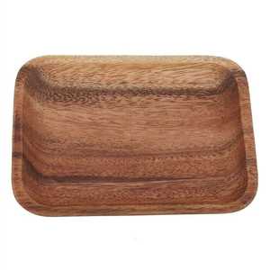 Ensemble de plateaux de service en bois durables de forme unique en forme de feuille avec taille personnalisée pour la décoration de table de cuisine et le découpage des aliments - Product Image 3