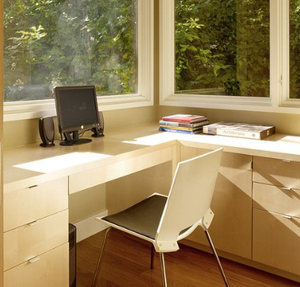 โต๊ะทำงานไม้จริงรูปทรงโค้งมน (แบบเรียว) - Product Image 5