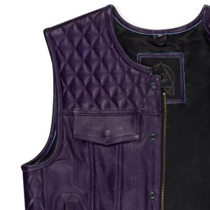 Chaleco de Cuero para Hombre, Cómodo, Transpirable, Impermeable, Reversible, Cálido para Invierno, Diseño Único Personalizable, Servicio OEM - Product Image 3