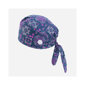 Último diseño Hospital uniforme médico impreso gorro quirúrgico mejor calidad Unisex Poly algodón enfermera Scrubs sombreros - Product Image 2