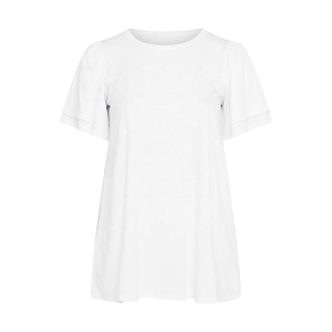 T-shirt à col rond pour femmes, manches courtes, décontracté, en coton, doux, respirant, coupe régulière, à porter tous les jours, tendance estivale - Product Image 3