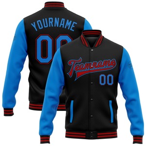 Veste bomber universitaire à lettres, à fermeture éclair intégrale, en blanc, rose et vert Kelly, décontractée, pour l'hiver, vente en gros directe de l'industrie - Product Image 6