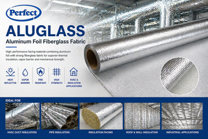 Toile en fibre <span class=keywords><strong>de</strong></span> verre laminée <span class=keywords><strong>avec</strong></span> feuille d'aluminium, tissu isolant résistant aux hautes températures et ignifuge, barrière contre l'humidité pour entrepôt - Product Image 6