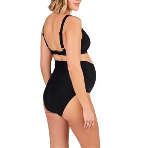 Ensemble de yoga de maternité pour femmes, vente en gros personnalisée, motif uni, été, vêtements ajustés, soutien du ventre, short de yoga court - Product Image 3