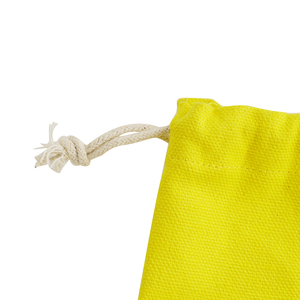 Bolsa de Lona Portátil con Cordón Amarillo de 8 x 10 Pulgadas, Paquete de 10 - Product Image 3