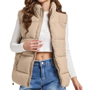 Latest Style <b>Women's</b> Gym Vest <b>Waistcoat</b> Hot Selling Cotton Polyester Fitness Outwear with Stand Collar Casual Zipper Closure - Product Image 1