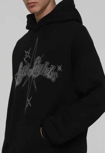 Nueva llegada Sudaderas con capucha de diamantes de imitación Ligero Bajo MOQ Sudaderas con capucha de diamantes de imitación de color personalizado - Product Image 4