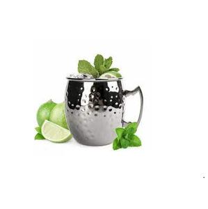Tasses à mules martelées en acier de Moscou 1 paquet de 550ml tasses à café en acier inoxydable tasses à vin de Moscou Mule Inde artisanat - Product Image 1