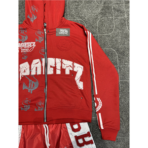 100% algodón ropa deportiva de invierno hombres chándal acampanado Streetwear secado rápido transpirable - Product Image 3