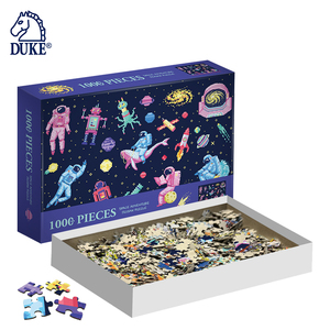 Cartoon Spaceman 1000 pièces Jeu de société amusant Jigsaw Puzzle - Product Image 1