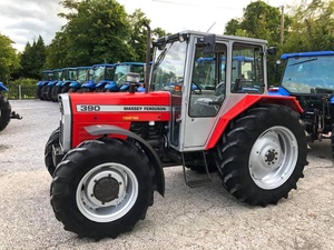 รถแทรกเตอร์ฟาร์ม Massey Ferguson 390 100 แรงม้า สีแดง ขับเคลื่อน 4 ล้อ เครื่องยนต์ดีเซล สำหรับงานเกษตร พร้อมหลังคา ระดับความปลอดภัยสูง - Product Image 4