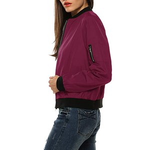 Las mejores chaquetas personalizadas de alta calidad de colores decentes, chaquetas de bombardero de estilo callejero para mujer - Product Image 2
