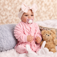 Poupées Reborn Babeside 17 pouces Sunny, poupée bébé fille entièrement en vinyle avec fonction de boisson et d'humidification, vente en gros d'usine, stock disponible