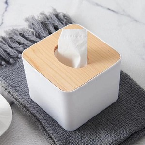 <b>Wooden</b> Square Shape <b>Small</b> <b>Wooden</b> Cover Plastic Tissue <b>Box</b> Holder Paper Napkin Holder Case Tissue Holder Dispenser Organiz - Product Image 4
