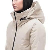 Vente en gros de parka courte à capuche Litho tricotée personnalisée pour femmes veste d'hiver matelassée en duvet de bulle chapeau détachable en tissu respirant