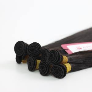 Calidad de lujo 20 pulgadas recto 100% Remy doble dibujado A ++ máquina de extensiones de cabello humano vietnamita doble trama 1B Natural - Product Image 3