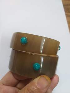 Ci-dessous corne fait à la main de luxe en gros naturel buffle boeuf corne de vache bracelet bijoux de mode pour hommes et femmes - Product Image 3