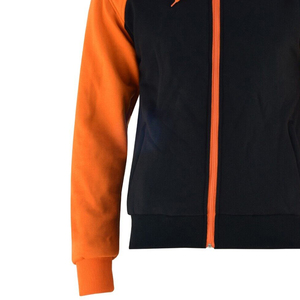 Sudadera con capucha de lana negra y naranja para motocicleta para hombres recién llegados estilo de conducción Sudadera con capucha de motorista personalizada con protecciones extraíbles - Product Image 4