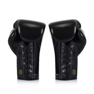 Fabricant OEM Vente en gros Cuir véritable Rembourrage souple Gants de boxe Lacés Poignet Compétition Gants de combat Paire - Product Image 6