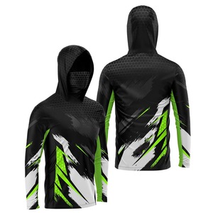 Fait sur mesure Anti Uv protection solaire Sublimation manches longues poisson chemises à capuche vêtements de pêche séchage rapide maillot de pêche en plein air RTS - Product Image 6