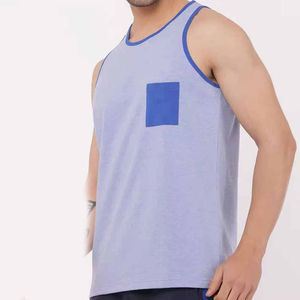 Débardeurs pour hommes avec logo personnalisé - Mélange de coton tricoté respirant, sans manches, style streetwear, personnalisable - Product Image 4