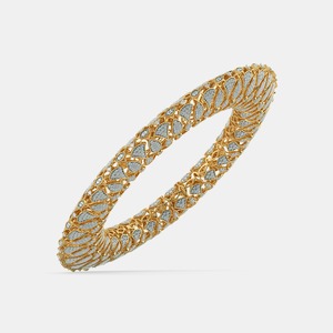 Brazaletes de Oro Amarillo de 14K con Diamantes Reales Certificados por IGI, Acabado Pulido, Claridad VS1-VS2, Multiformas, Clásicos, Étnicos y Finos - Product Image 1