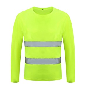 Wholesale Custom Long Sleeve 100% Polyester Quick Drying Men's Construction <b>Reflective</b> Work Shirt Safety t Shirts - Product Image 4